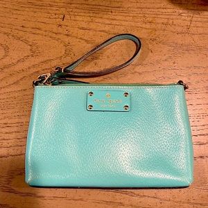 Blue Kate Spade wristlet